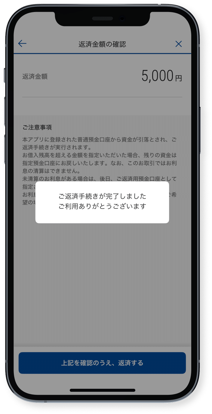これでお手続きは完了です