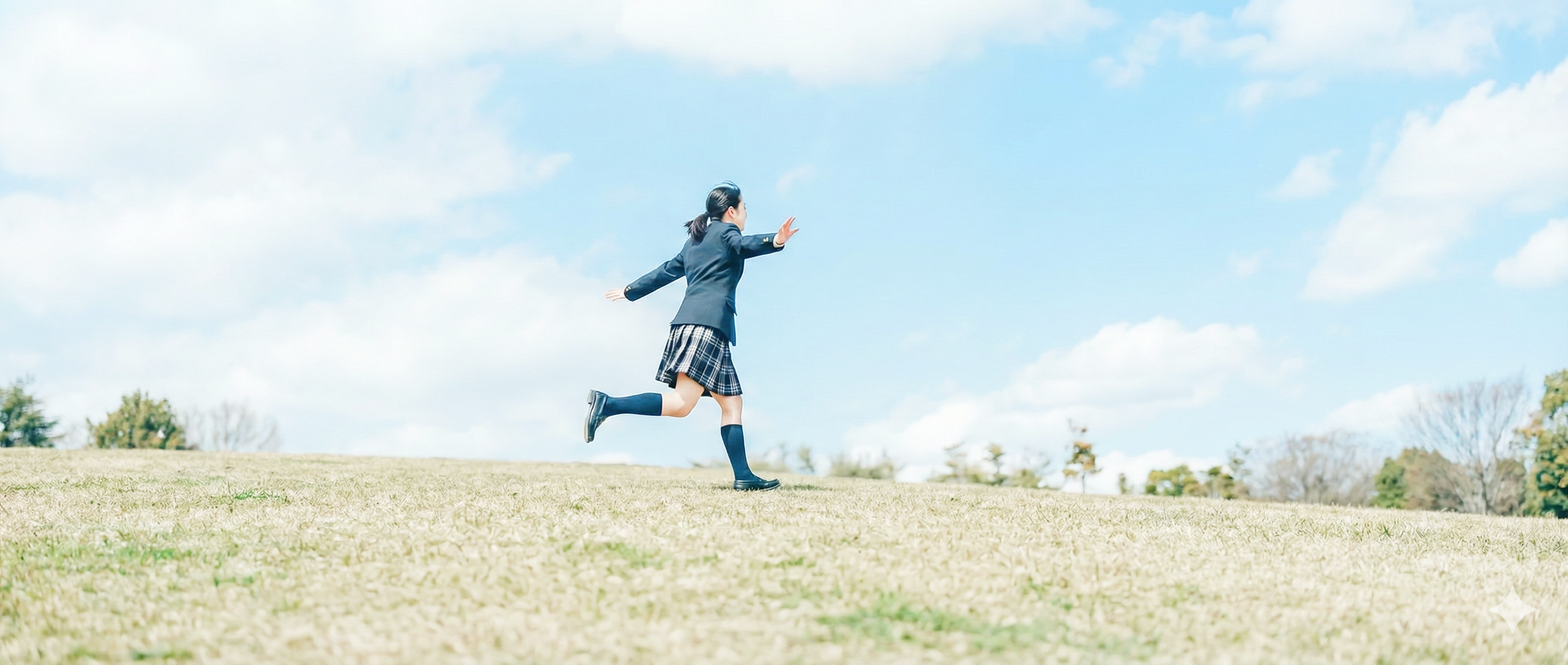 お子さまが走っている写真