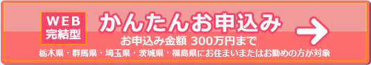 【WEB完結型】 かんたんお申込み お申込み金額300万円まで 栃木県・群馬県・埼玉県・茨城県・福島県にお住まいまたはお勤めの方が対象