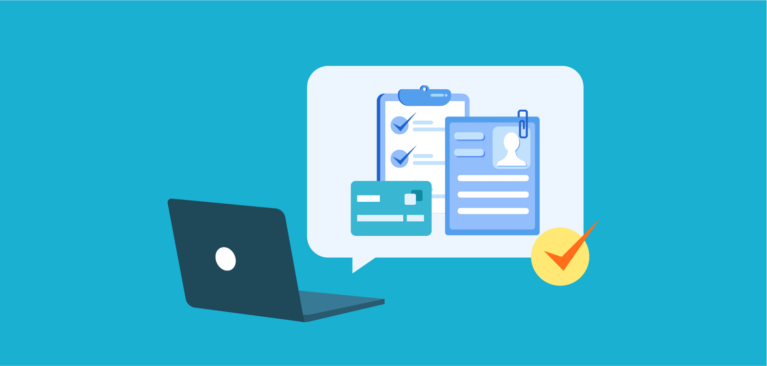 審査書類にチェックマークがついているイラスト