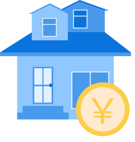 住宅とお金のイラスト