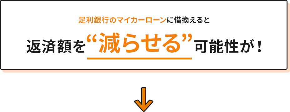足利銀行のマイカーローンに借換えると返済額を減らせる可能性が！