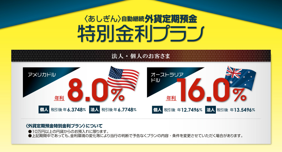 外貨定期預金 特別金利プラン