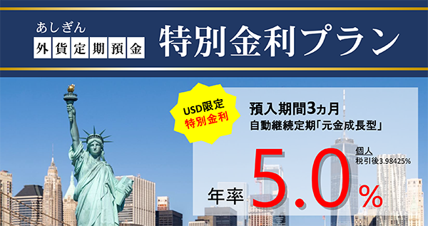 外貨定期預金特別金利プラン