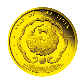 1000ニュルタムカラー金貨表面